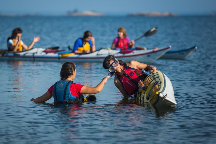 Learning to do a wet exit