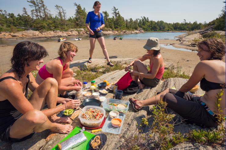 Picnic lunch Georgian Bay kayaking
